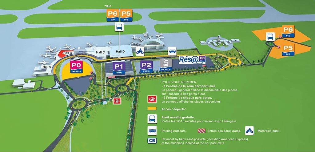 Toulouse airport terminal karta