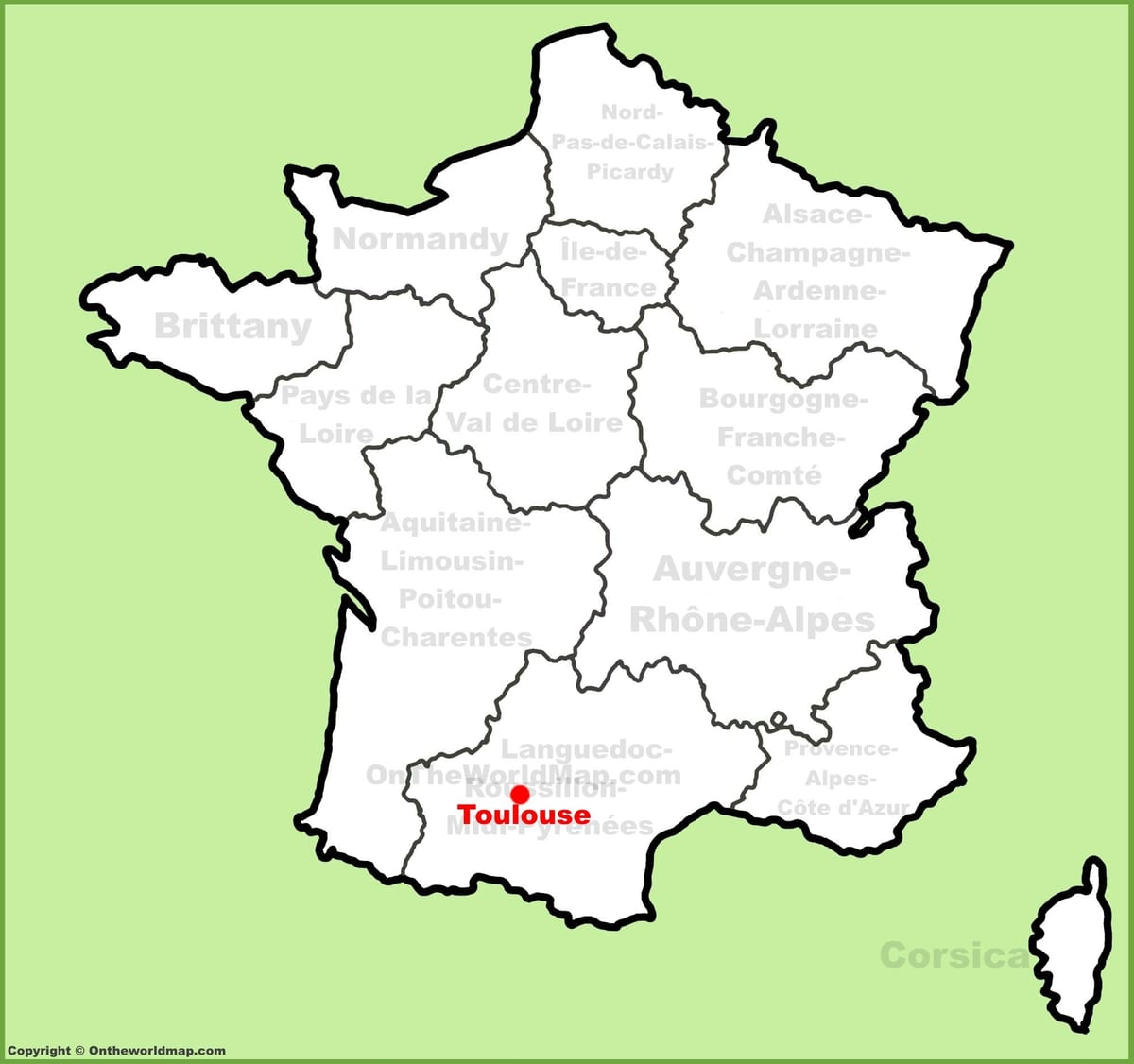 Toulouse på kartan