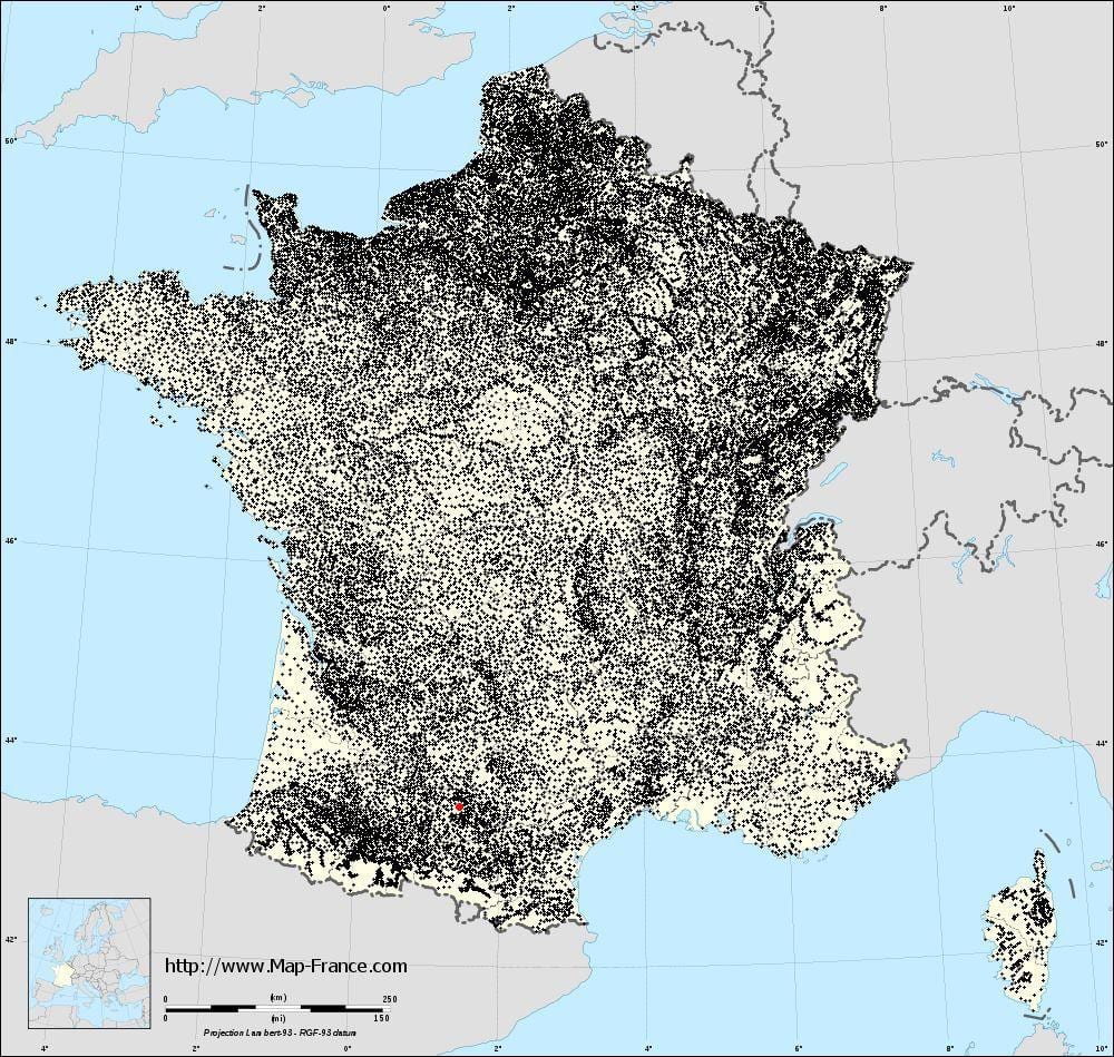karta Toulouse kommuner