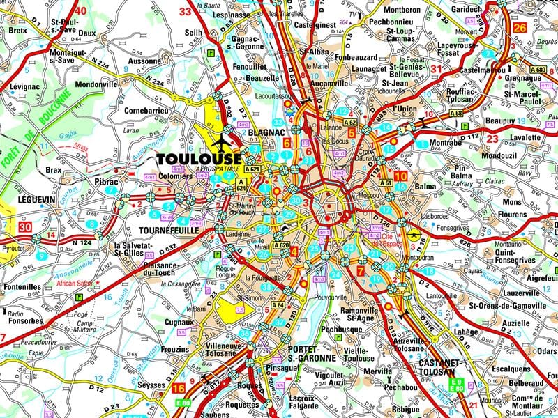 karta över Toulouse road