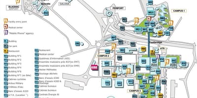 Karta från airbus i Toulouse 