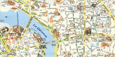 Karta över Toulouse förort
