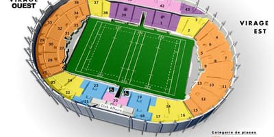 Karta över Toulouse stadium 